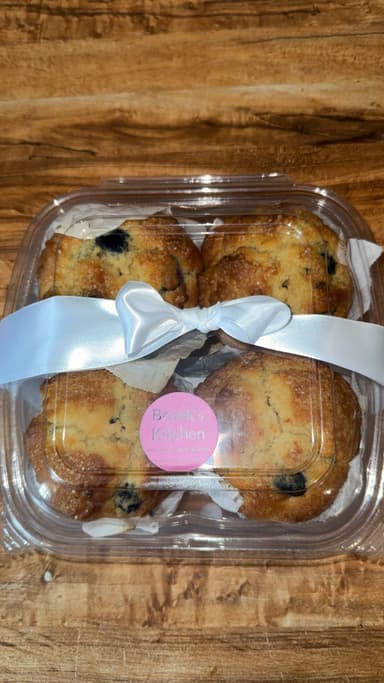 Blueberry muffins display